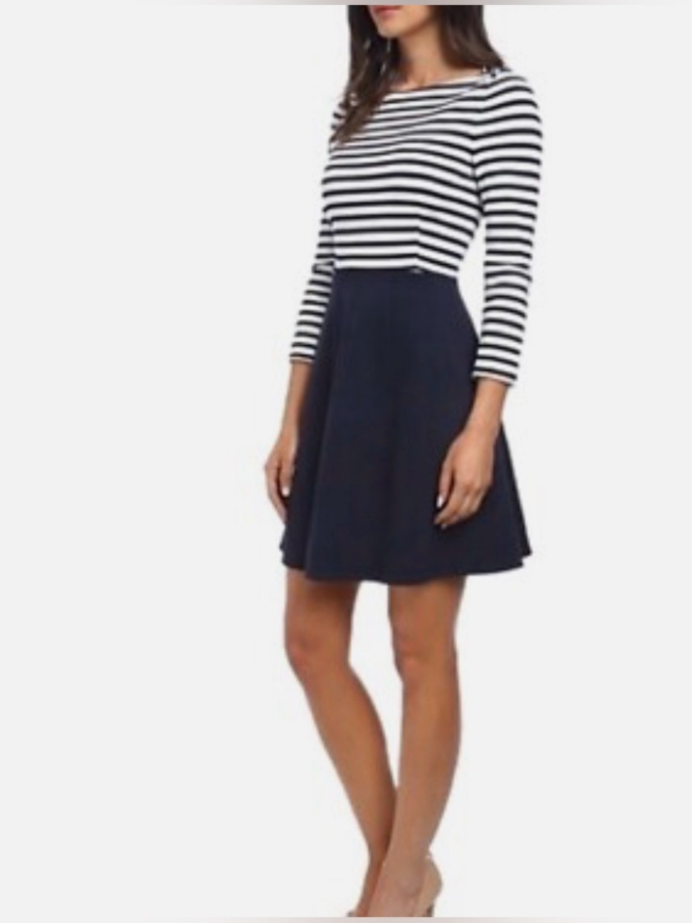 Kate Spade Selma Striped Fit & Flare Ponte Dress Size 2 (It has a tiny spot )